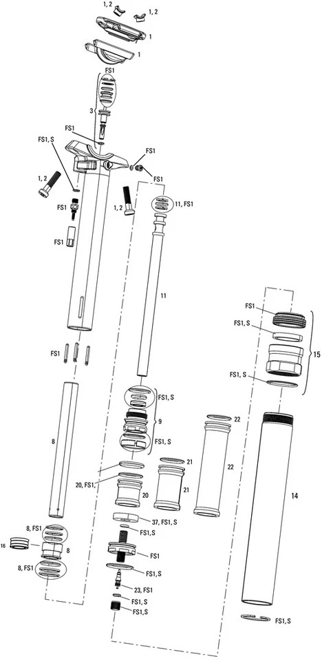ROCKSHOX Ersatzteile Reverb Sattelstütze (A1 / 2010-2012) 3 ROCKSHOX Ersatzteile Reverb Sattelstütze (A1 / 2010-2012)