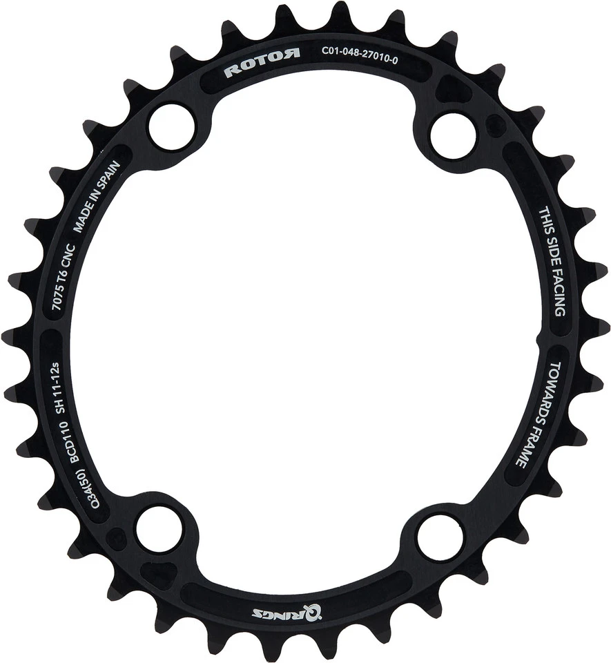 Rotor Kettenblatt Road, 4-Arm, Q-Ring, 110 Mm Lochkreis 11-/12-fach 3 Rotor Kettenblatt Road, 4-Arm, Q-Ring, 110 Mm Lochkreis 11-/12-fach