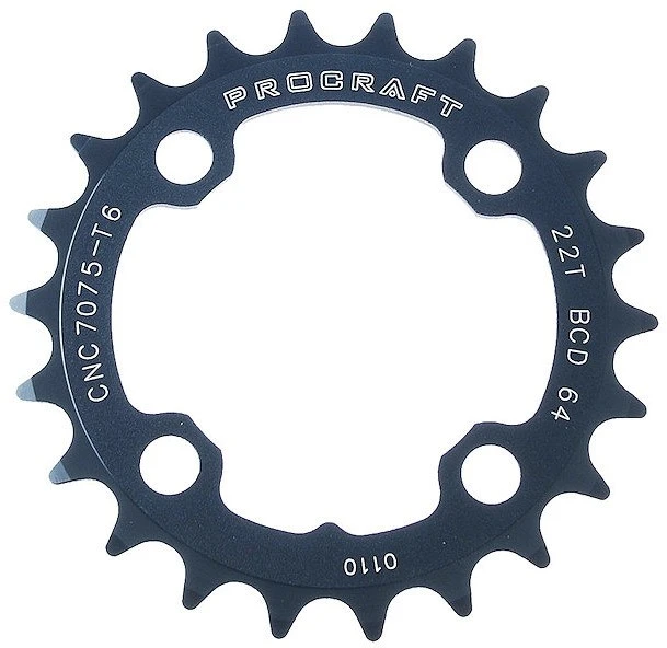 Procraft Kettenblatt 9-fach, 4-Arm, 104/64mm Lochkreis 4 Procraft Kettenblatt 9-fach, 4-Arm, 104/64mm Lochkreis – Bild 2